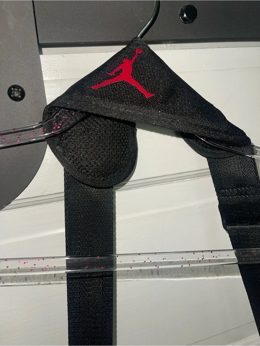 Jordan Black Duffle with Red Jumpman and White Lettering